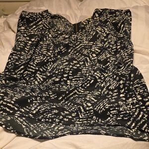 Paper Kite (Anthropologie Brand) Black and White Patterned Women's Blouse